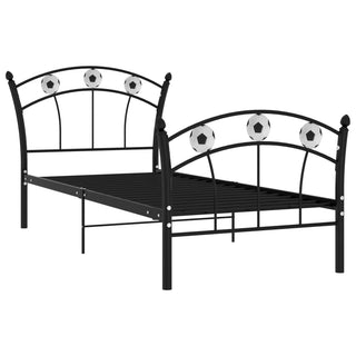 Bedframe Met Voetbaldesign Metaal 90X200 Cm