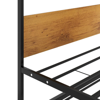 Bedframe Uitschuifbaar Metaal Zwart 90X200 Cm