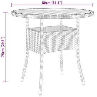 3-Delige Tuinset Poly Rattan