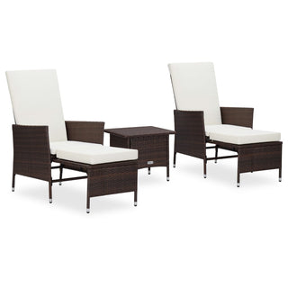 Loungeset Met Kussens Poly Rattan