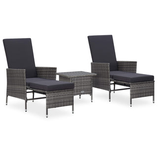 Loungeset Met Kussens Poly Rattan