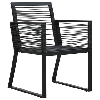 Tuinset Pvc-Rattan Zwart