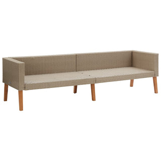 4-Delige Loungeset Met Kussens Poly Rattan