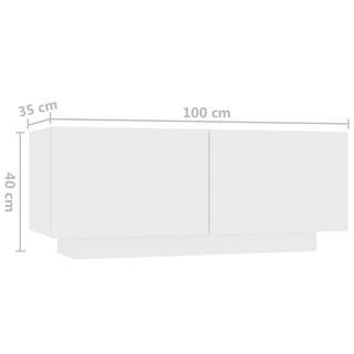 Tv-Meubel 100X35X40 Cm Bewerkt Hout