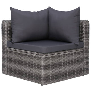 9-Delige Loungeset Met Kussens Poly Rattan