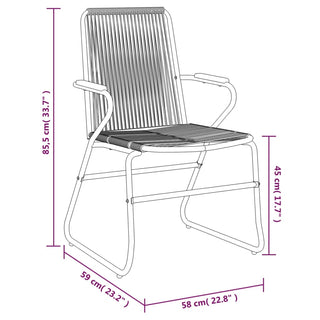 5-Delige Tuinset Pvc-Rattan Zwart