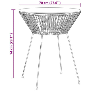 Tuinset Pvc-Rattan Zwart