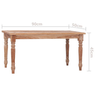 Salontafel Batavia 90X50X45 Cm Massief Teakhout Whitewash