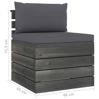 Loungeset Met Kussens Pallet Massief Grenenhout