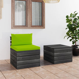 Loungeset Met Kussens Pallet Massief Grenenhout