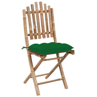 Tuinstoelen Inklapbaar Met Kussens Bamboe Groen