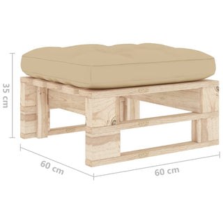 Tuinhocker Pallet Geïmpregneerd Grenenhout Beige