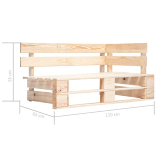 Tuinhoekbank Pallet Geïmpregneerd Grenenhout Grijs