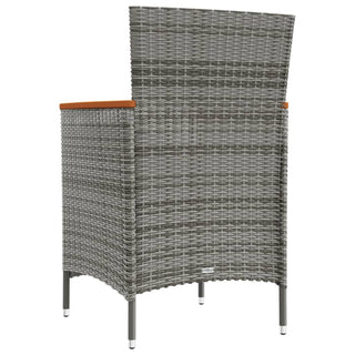 Tuinstoelen 2 St Poly Rattan Grijs