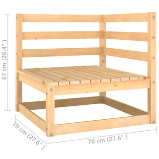 2-Delige Loungeset Met Kussens Massief Grenenhout