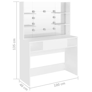 Kaptafel Met Led-Verlichting 100X40X135 Cm Mdf