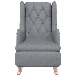 Fauteuil Met Massief Rubberwood Schommelpoten Stof