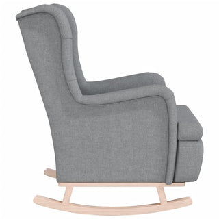 Fauteuil Met Massief Rubberwood Schommelpoten Stof