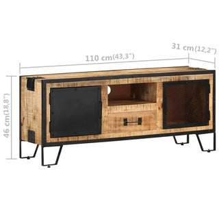 Tv-Meubel 110X31X46 Cm Ruw Mangohout