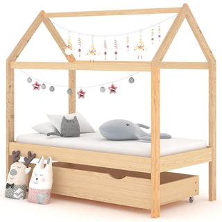 Kinderbedframe Met Lade Massief Grenenhout