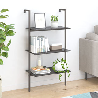 Ladderrek Met 3 Schappen 64X35X20,5 Cm En Zwart