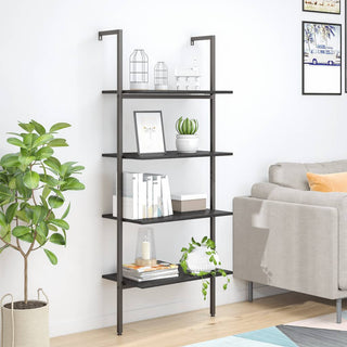 Ladderrek Met 3 Schappen 64X35X20,5 Cm En Zwart