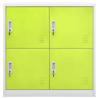 Lockerkast 90X45X92,5 Cm Staal Lichtgrijs En Groen