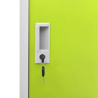 Lockerkast 90X45X92,5 Cm Staal Lichtgrijs En Groen