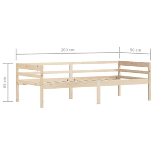 Bedframe Massief Grenenhout 90X200 Cm