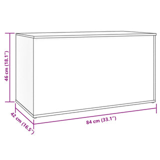 Opbergkist 84X42X46 Cm Bewerkt Hout