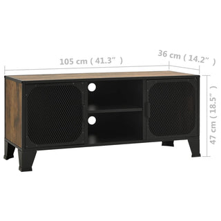 Tv-Meubel 105X36X47 Cm Metaal En Mdf Rustiek Bruin