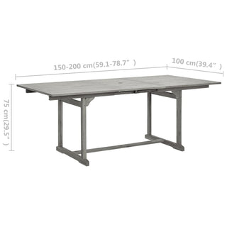 Tuintafel (150-200)X100X75 Cm Massief Acaciahout