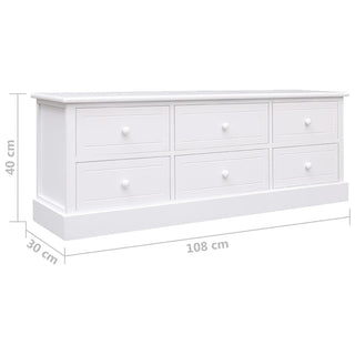 Tv-Meubel 108X30X40 Cm Massief Paulowniahout