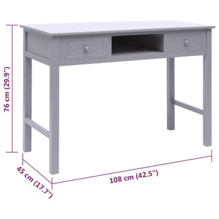 Bureau 108X45X76 Cm Massief Paulowniahout