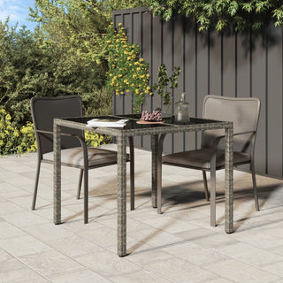 Tuintafel Gehard Glas En Poly Rattan