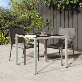 Tuintafel Gehard Glas En Poly Rattan