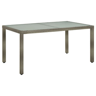 Tuintafel Gehard Glas En Poly Rattan