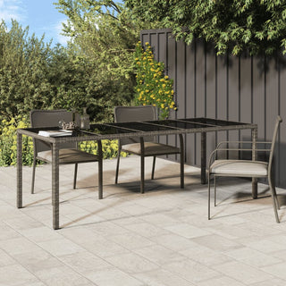 Tuintafel 250X100X75 Cm Gehard Glas En Poly Rattan