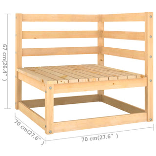 5-Delige Loungeset Met Kussens Massief Grenenhout