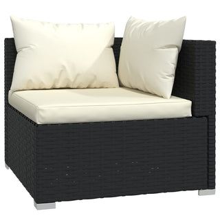 3-Delige Loungeset Met Kussens Poly Rattan