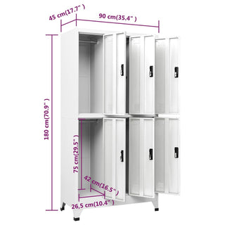 Lockerkast 90X45X180 Cm Staal