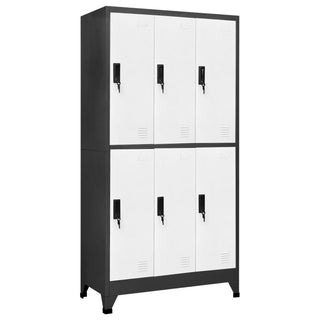 Lockerkast Met 6 Vakken 90X45X80 Cm Staal