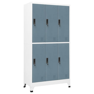 Lockerkast Met 6 Vakken 90X45X80 Cm Staal