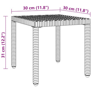 Ligbedden 2 St Met Tafel Poly Rattan