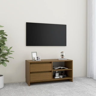 Tv-Meubel 80X31X39 Cm Massief Grenenhout