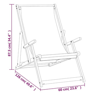 Strandstoel Inklapbaar Massief Teakhout Kleurig