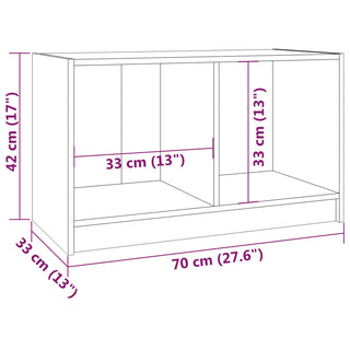 Tv-Meubel 70X33X42 Cm Massief Grenenhout