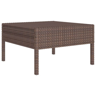 5-Delige Loungeset Met Kussens Poly Rattan Bruin