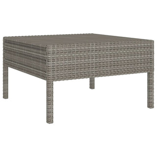 5-Delige Loungeset Met Kussens Poly Rattan Grijs