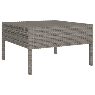 6-Delige Loungeset Met Kussens Poly Rattan Grijs